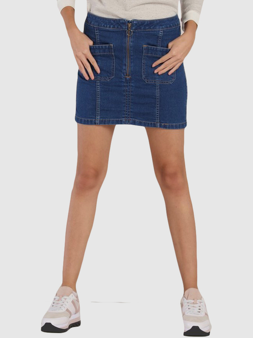 Ms Taken Blue Regular Fit Skirt Price in India