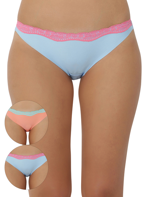 Triumph Multicolor Stretty Lace Tanga Brief - Pack Of 2 Price in India