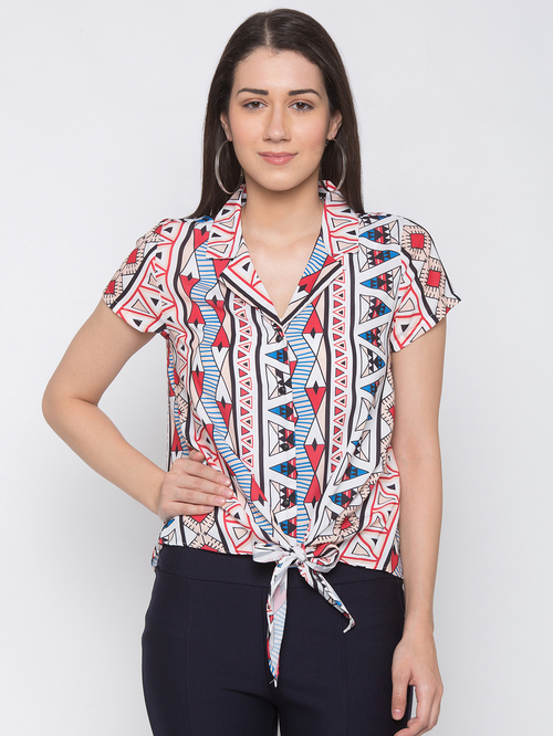 Globus Off White Printed Shirt Price in India