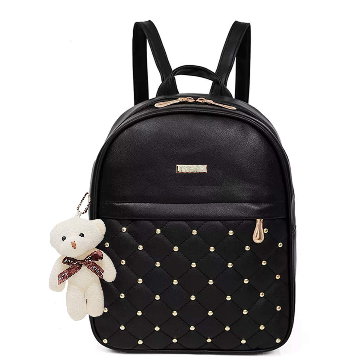 TYPIFY® PU Leather Teddy Keychain Stylish and Trending High Quality Women Backpack for College Office Bag Girls... Price in India