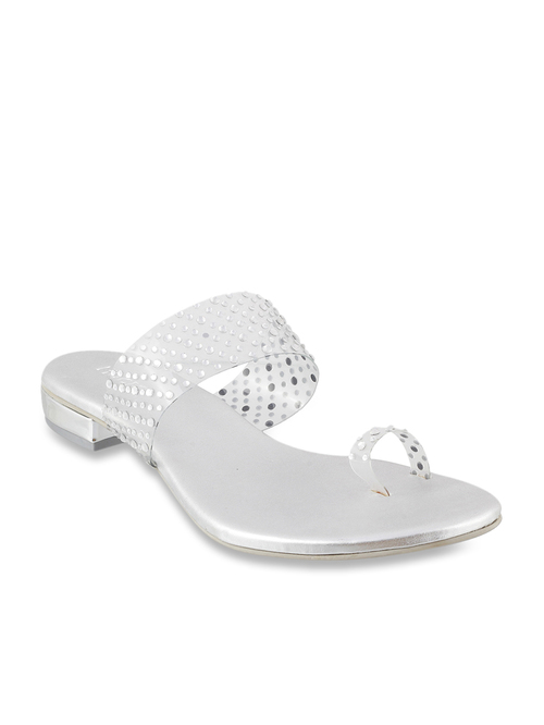 Mochi Silver Toe Ring Sandals Price in India