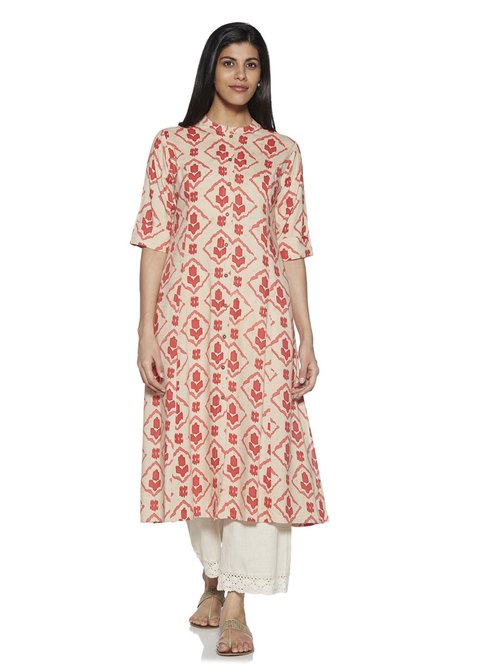 Utsa by Westside Coral Abstract Printed A-Line Kurta Price in India