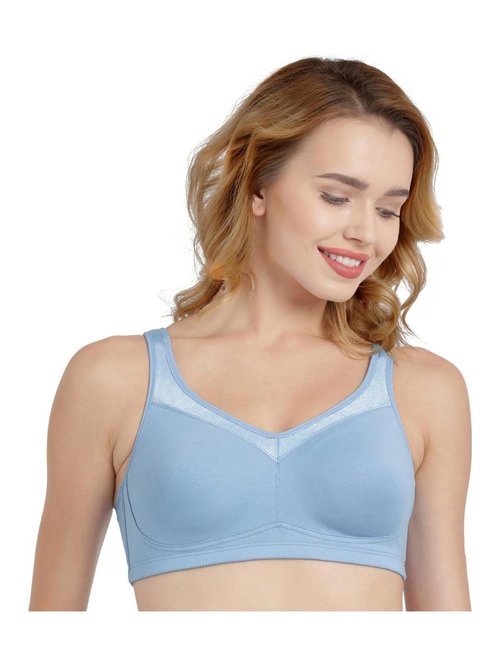 Enamor Blue Non Wired Non Padded Everyday Bra Price in India