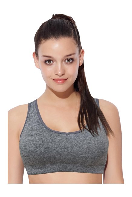 Enamor Grey Non Wired Non Padded Sports Bra Price in India