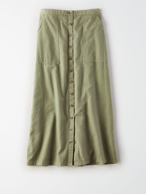 American Eagle Outfitters Olive Maxi Skirt Price in India