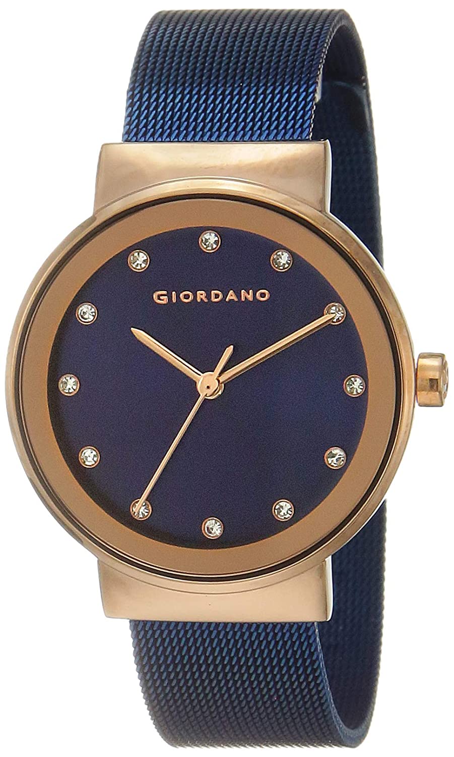 Giordano Women's Latest Fashion Blue Dial & Blue Mesh Band Watch, Model No. A2047-66 Price in India