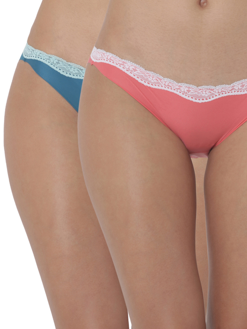 Triumph Multicolor Stretty Lace Tanga Brief - Pack Of 2 Price in India