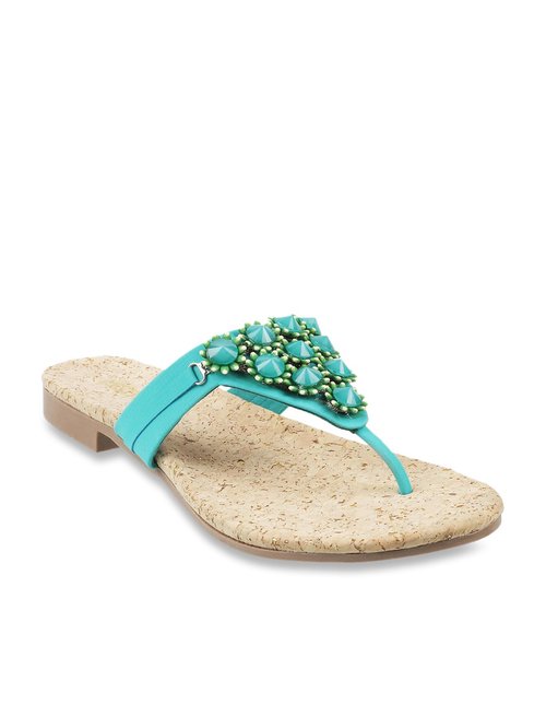 Metro Turquoise Thong Sandals Price in India