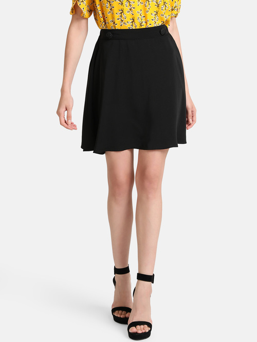 Kazo Black Above Knee Skirt Price in India