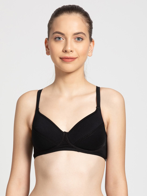 Jockey Black Padded Non Wired MJ05 Beginners Bra Price in India