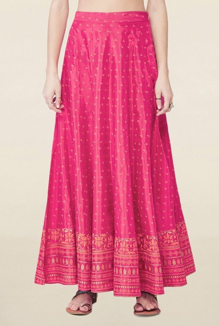 Global Desi Pink Embroidered Suit Set Price in India