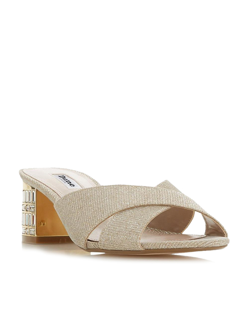 Dune London Mayotta Di Golden Cross Strap Sandals Price in India