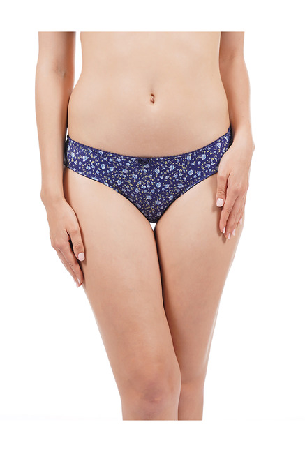 Amante Navy Printed Bikini Panty Price in India