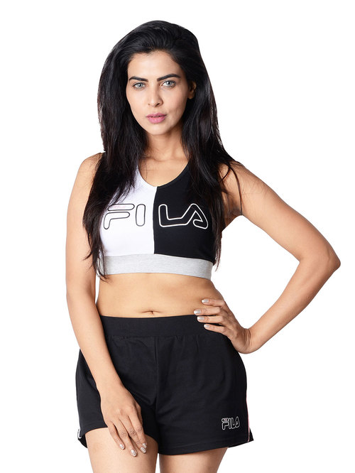 Fila White Graphic Print Sport Bra Price in India