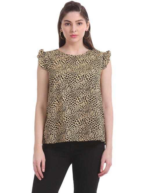 Aeropostale Yellow Animal Printed Top Price in India