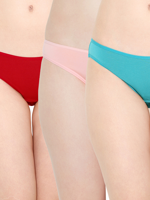 Triumph Multicolor Stretty Cotton Seamless Mini Brief - Pack Of 3 Price in India