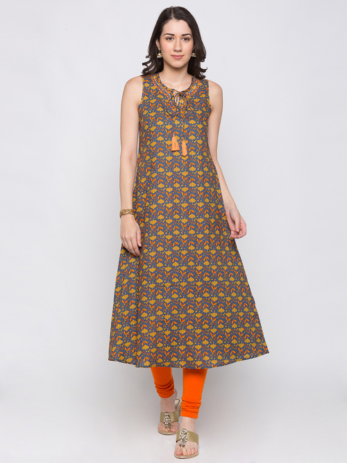 Globus Blue Printed Kurta Price in India