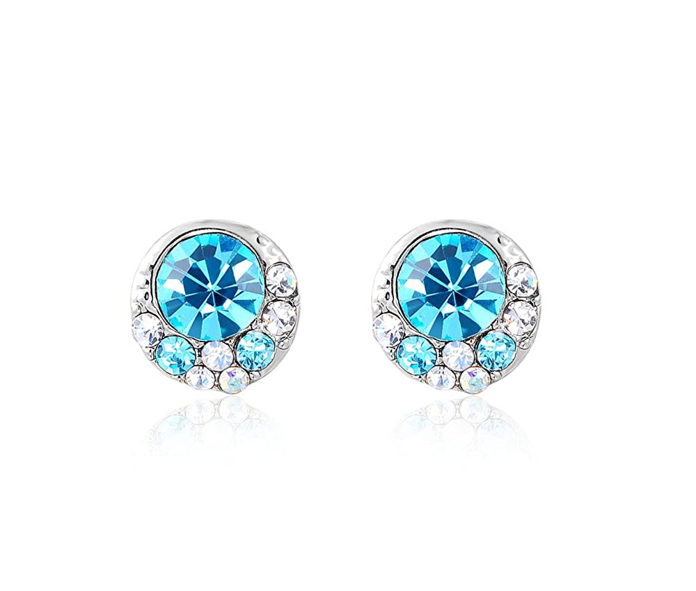 Silver Shoppee Jhumki Earrings for Women (Blue) (SSER1317) Price in India