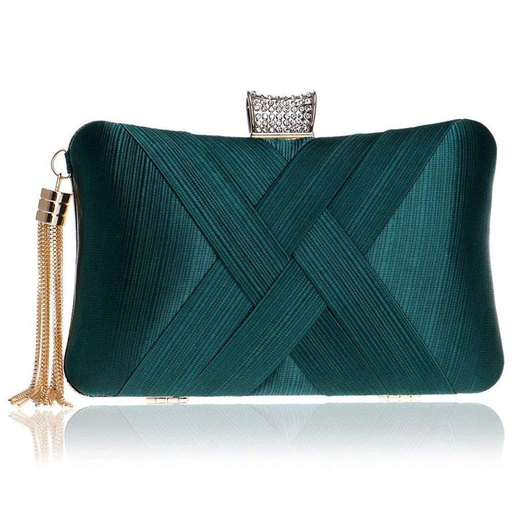 GETKO WITH DEVICE Women's Elegant Tassel Velvet Evening Party Clutch Bags Bridal Wedding Purse Handbags Fashion... Price in India