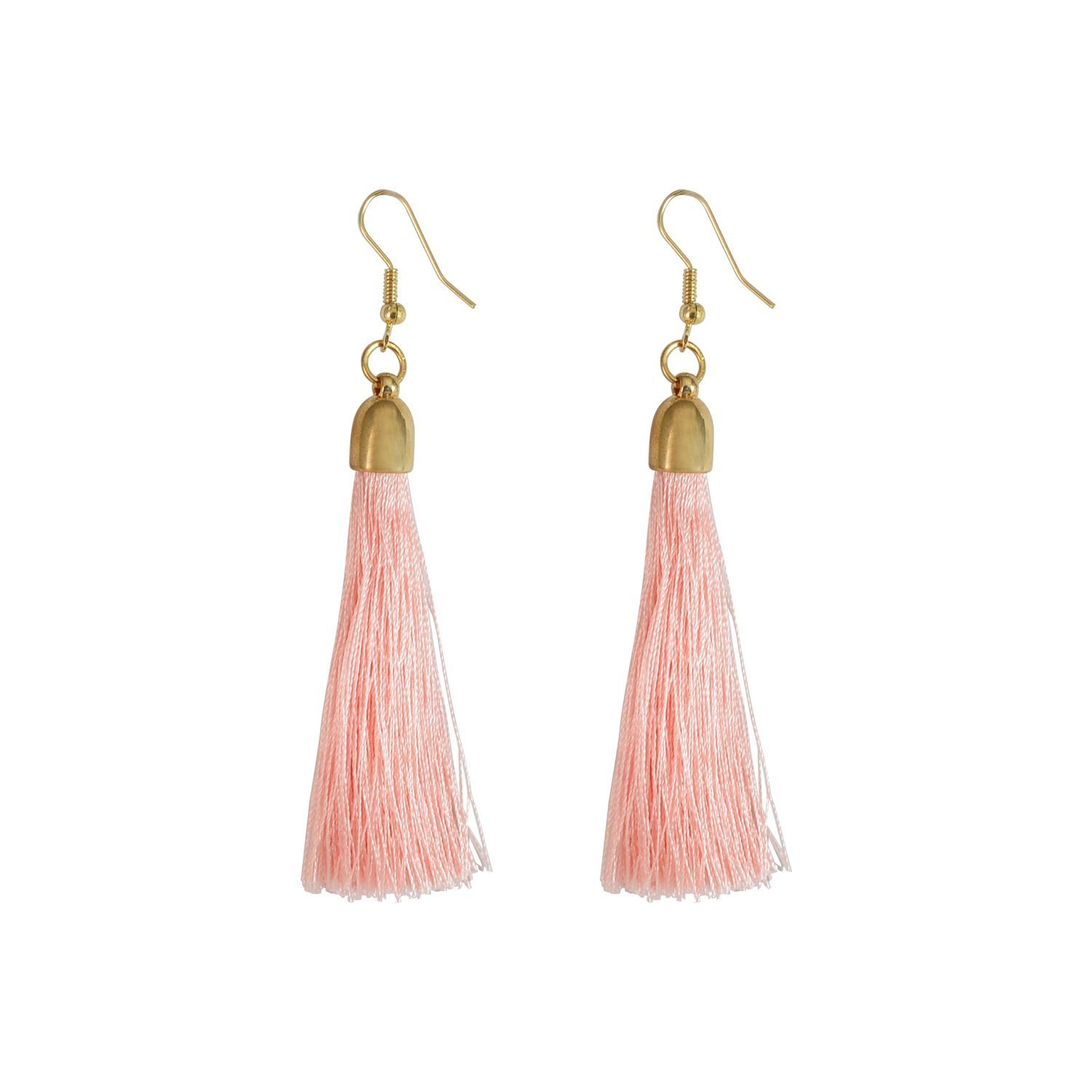 I Jewels Tribal Fringe Rope Tassel Earrings for Women (E2553Pi) Price in India