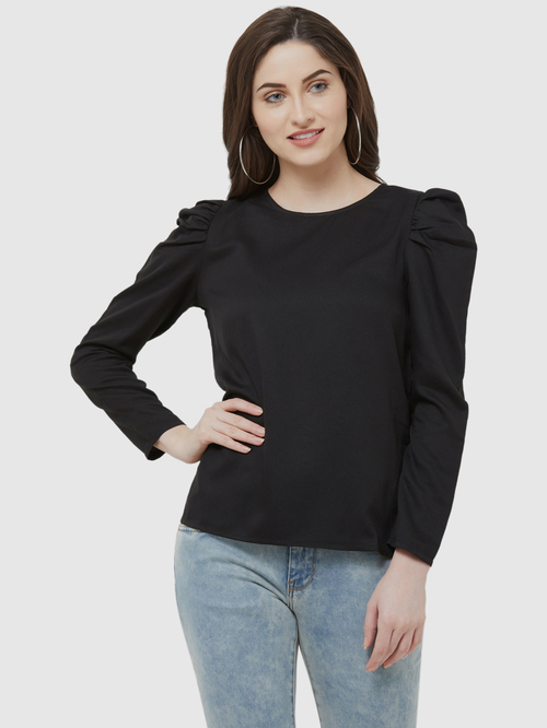 109 F Jet Black Regular Fit Top Price in India