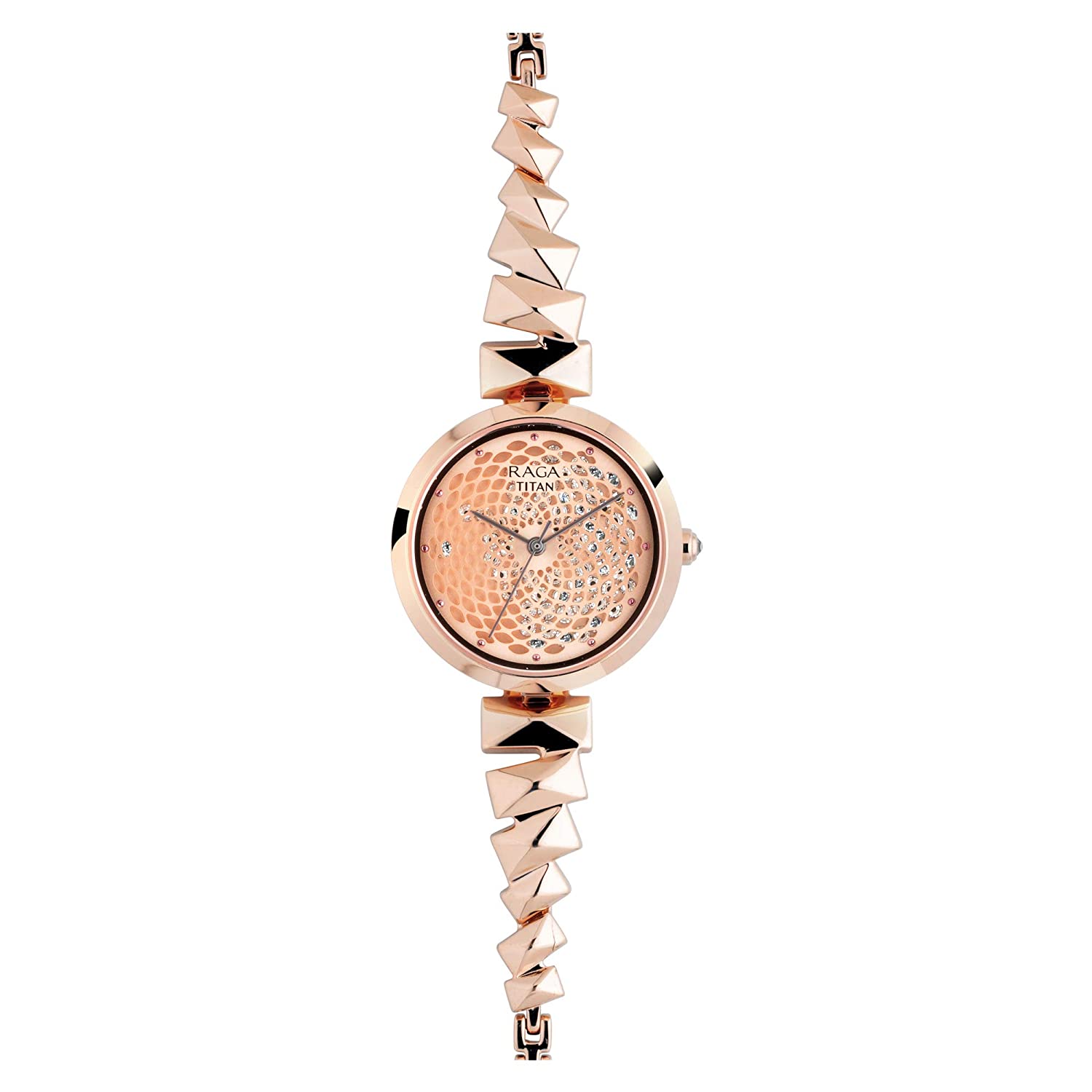 Titan Raga Facets Analog Rose Gold Dial Women's Watch-NM95121WM01 / NL95121WM01 Price in India