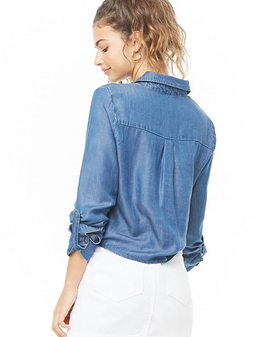 Forever 21 Medium Denim Regular Fit Shirt Price in India