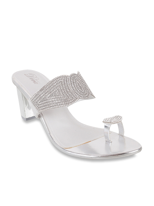 Silver toe ring sandals sale