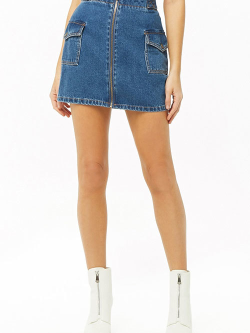 Forever 21 Blue Regular Fit Skirt Price in India