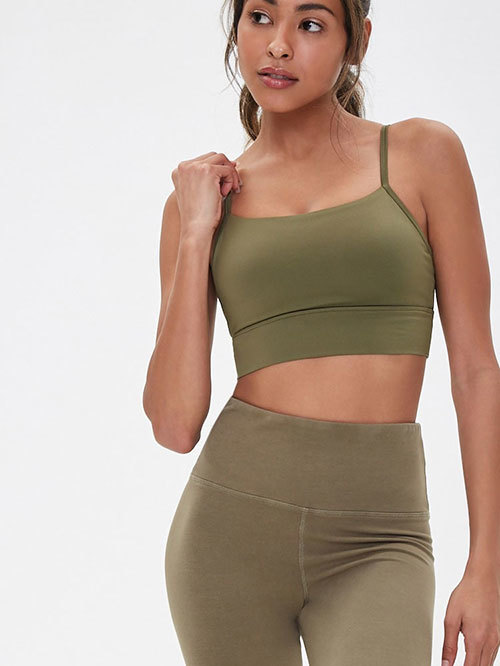 Forever 21 Olive Regular Fit Sports Bra Price in India