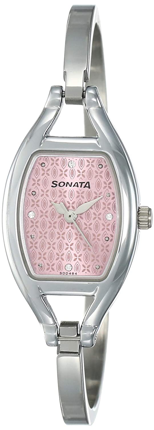 Sonata pink dial watches hot sale