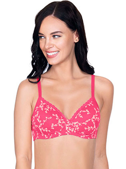 Amante Pink Non Wired Padded T-Shirt Bra Price in India