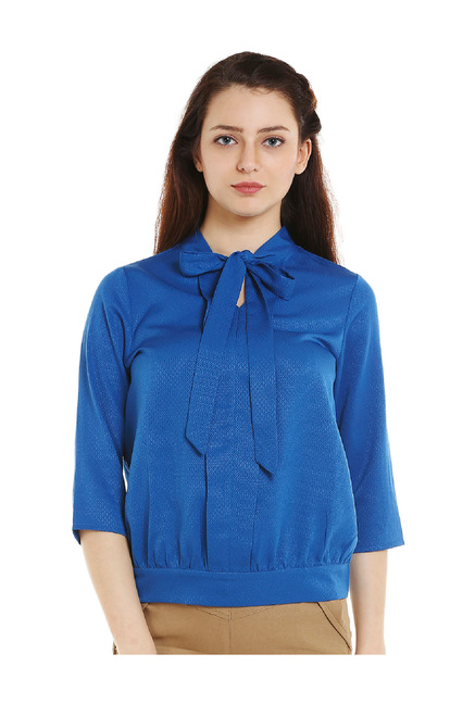 109 F Blue Band Neck Top Price in India