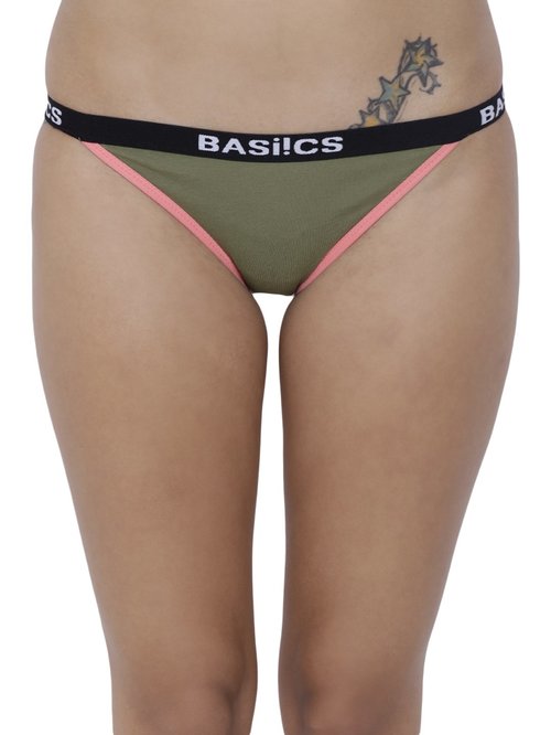 BASIICS by La Intimo Olive Bikini Panty Price in India
