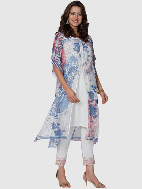 Biba White Kurta Pant Set Price in India