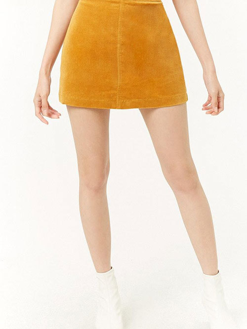 Forever 21 Marigold Cotton Skirt Price in India