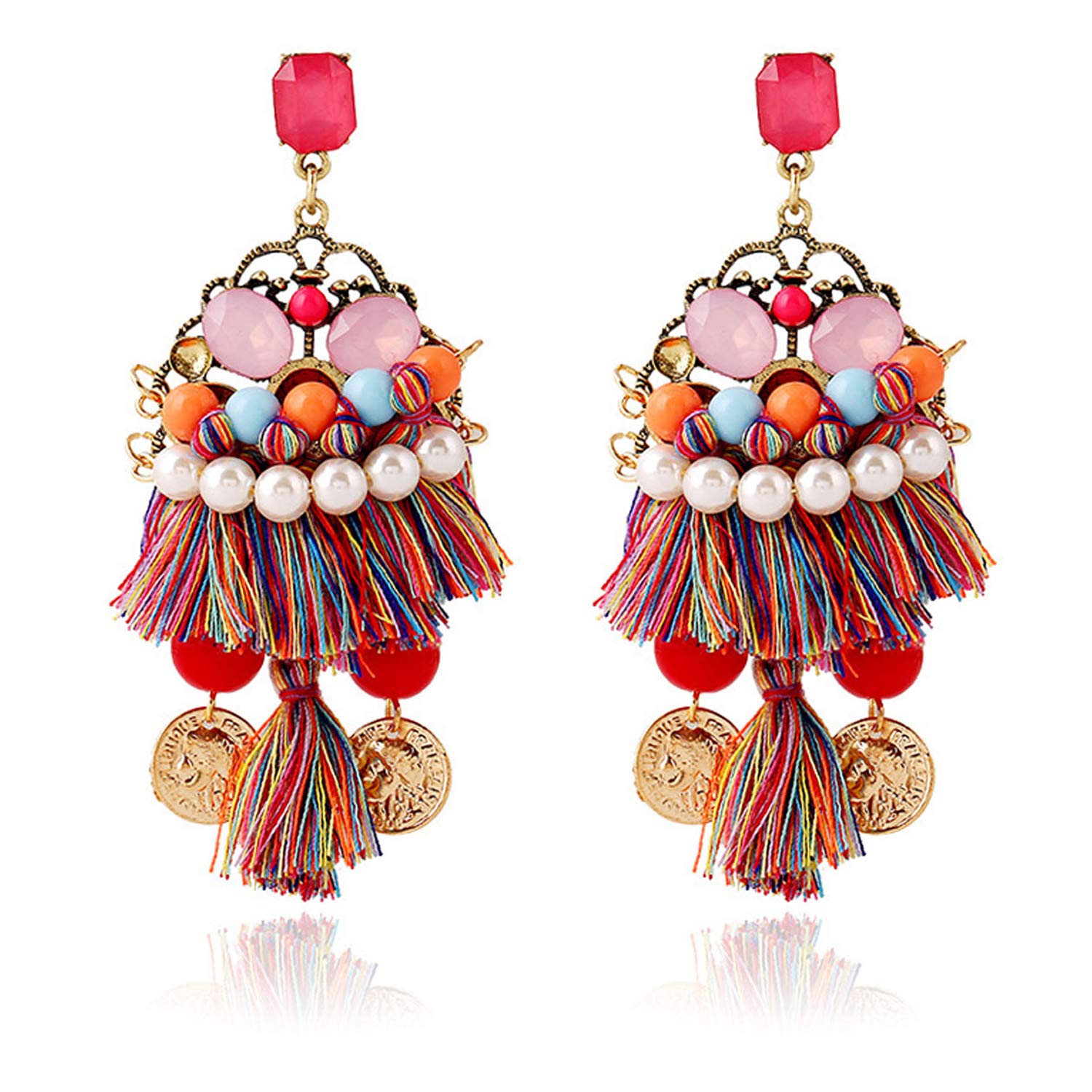 Young & Forever Multicolor Non-Precious Metal Dangle and Drop Earrings for Women Price in India