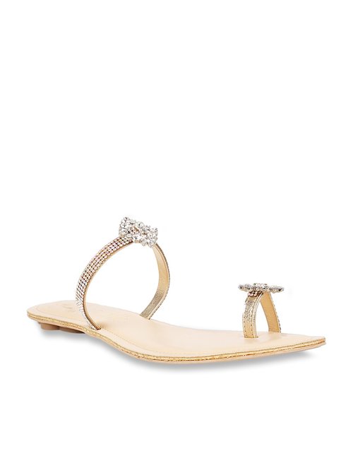 Catwalk Golden Toe Ring Sandals Price in India