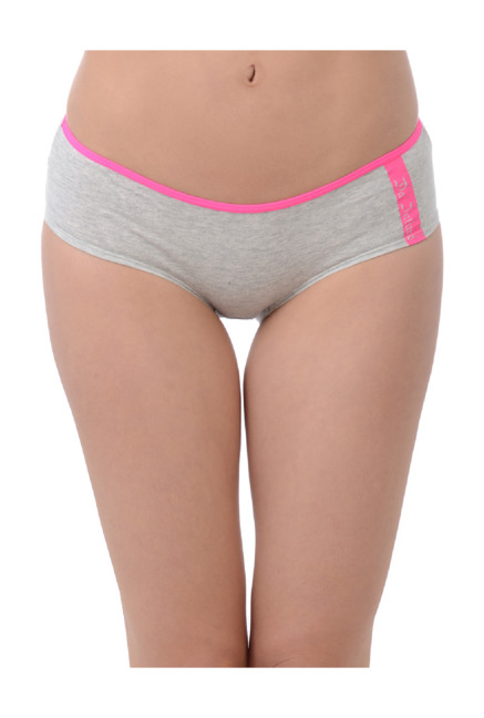 Da Intimo Grey Textured Hipster Panty Price in India