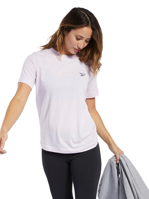 Reebok Light Pink Round Neck T-Shirt Price in India