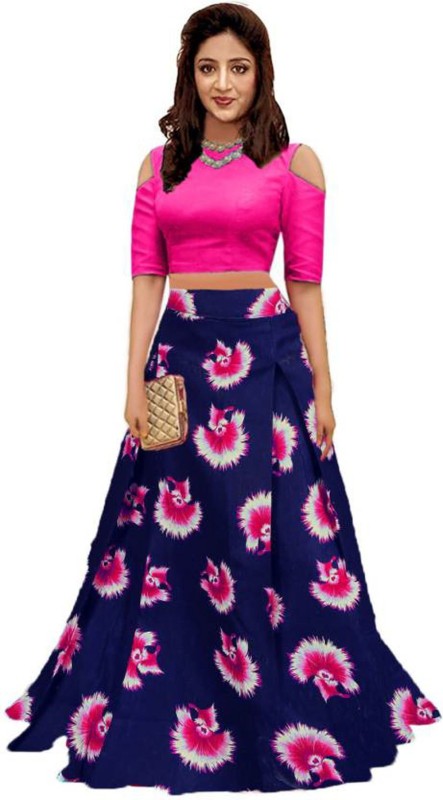 Printed Semi Stitched Lehenga Choli Price in India