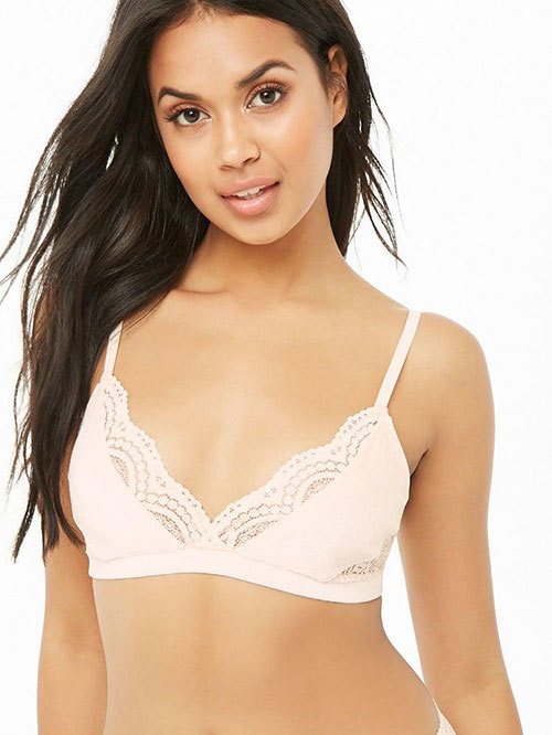 Forever 21 Pink Non-Wired Bralette Bra Price in India