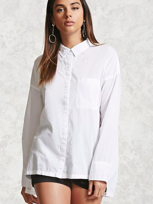 Forever 21 White Regular Fit Shirt Price in India