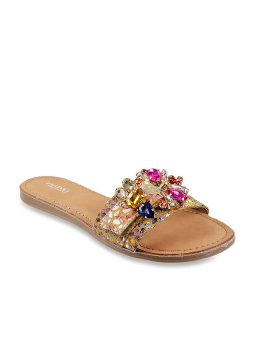 Metro Tan Ethnic Sandals Price in India