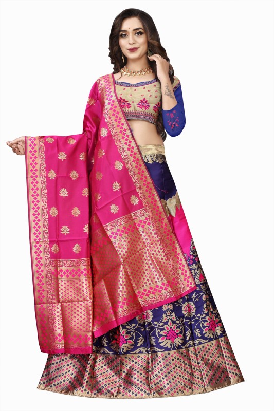 Embellished Semi Stitched Lehenga Choli Price in India