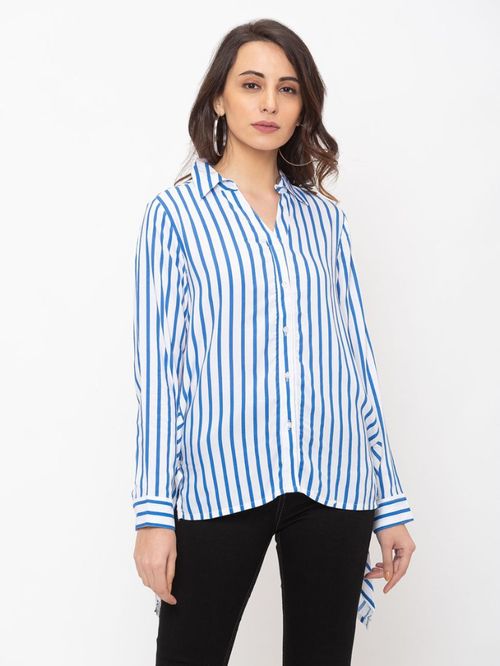 Globus White Striped Shirt Price in India