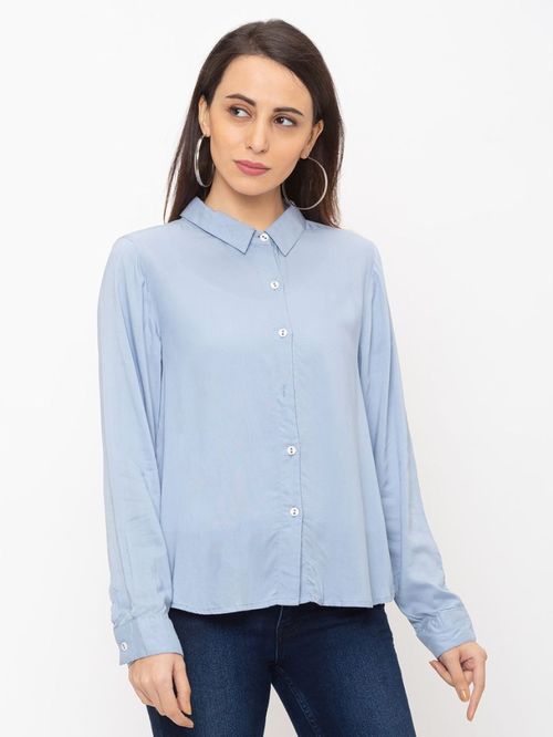 Globus Blue Regular Fit Shirt Price in India