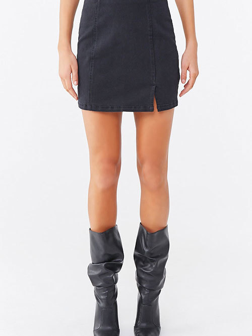 Forever 21 Black Cotton Skirt Price in India
