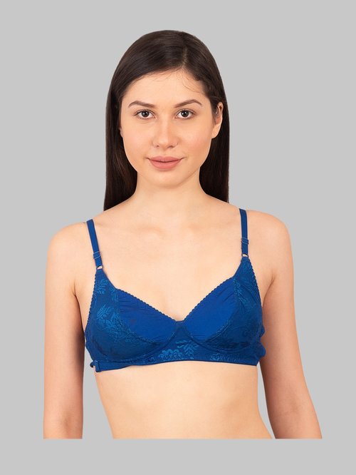 Da Intimo Blue Non Wired Padded T-Shirt Bra Price in India