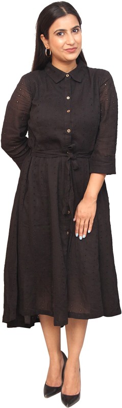 Women Shirt Black Dress Price in India